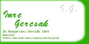 imre gercsak business card